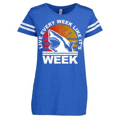 Live Every Week Like It's Shark Week Enza Ladies Jersey Football T-Shirt