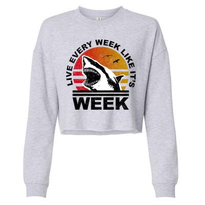 Live Every Week Like It's Shark Week Cropped Pullover Crew