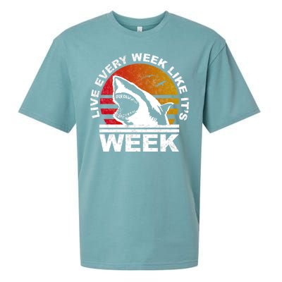 Live Every Week Like It's Shark Week Sueded Cloud Jersey T-Shirt