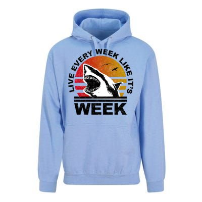 Live Every Week Like It's Shark Week Unisex Surf Hoodie