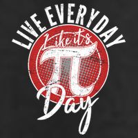 Live Everyday Like It's PI 3.14 Day Garment-Dyed Fleece Hoodie