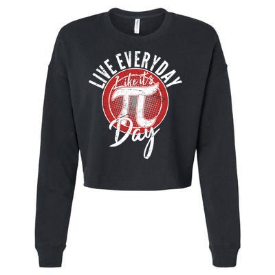 Live Everyday Like It's PI 3.14 Day Cropped Pullover Crew