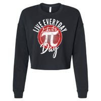 Live Everyday Like It's PI 3.14 Day Cropped Pullover Crew