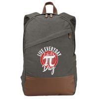 Live Everyday Like It's PI 3.14 Day Cotton Canvas Backpack