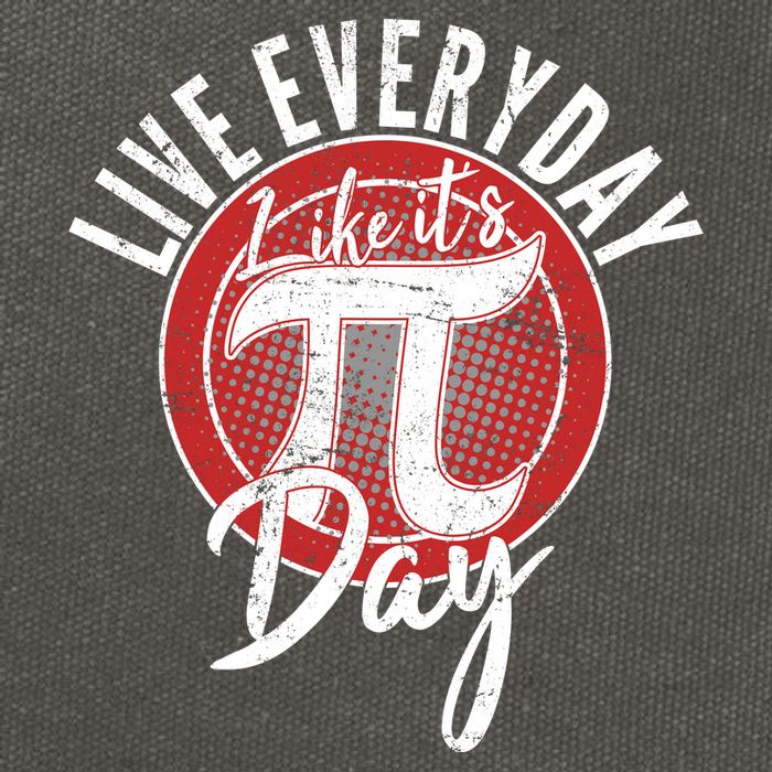 Live Everyday Like It's PI 3.14 Day Cotton Canvas Backpack
