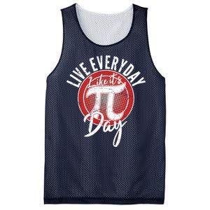 Live Everyday Like It's PI 3.14 Day Mesh Reversible Basketball Jersey Tank