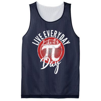 Live Everyday Like It's PI 3.14 Day Mesh Reversible Basketball Jersey Tank