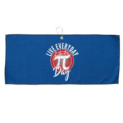 Live Everyday Like It's PI 3.14 Day Large Microfiber Waffle Golf Towel