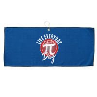 Live Everyday Like It's PI 3.14 Day Large Microfiber Waffle Golf Towel