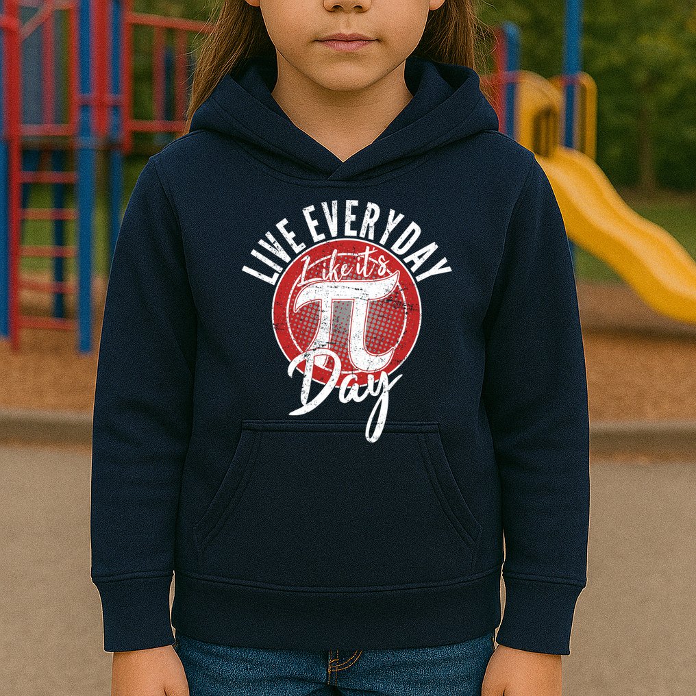 Live Everyday Like It's PI 3.14 Day Kids Hoodie