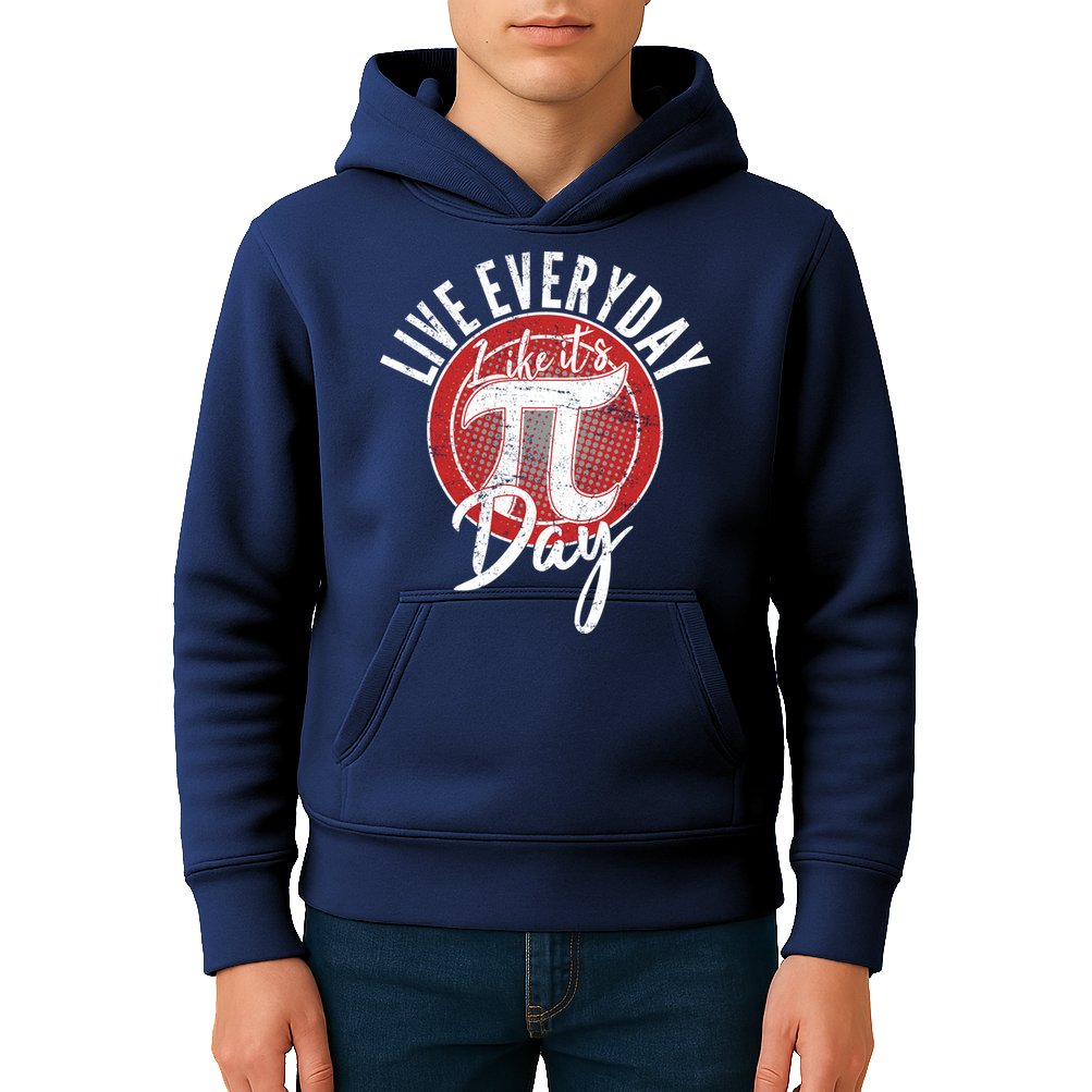 Live Everyday Like It's PI 3.14 Day Kids Hoodie