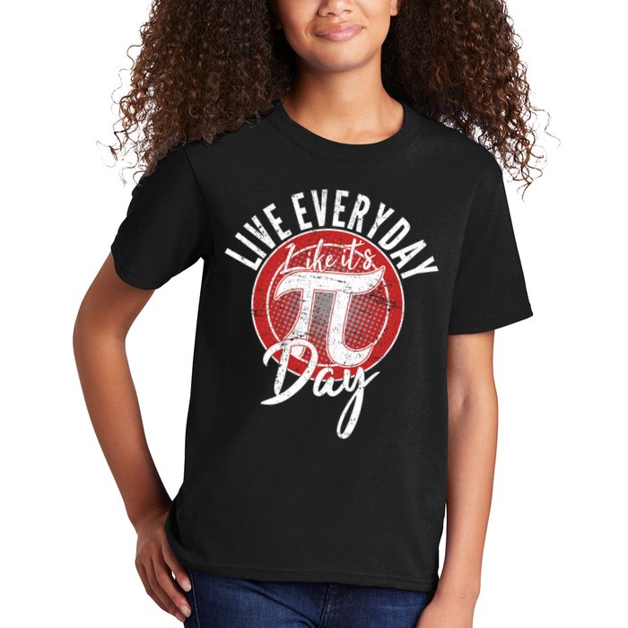 Live Everyday Like It's PI 3.14 Day Kids T-Shirt