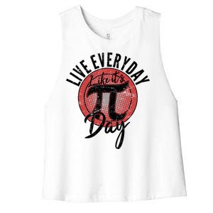 Live Everyday Like It's PI 3.14 Day Women's Racerback Cropped Tank