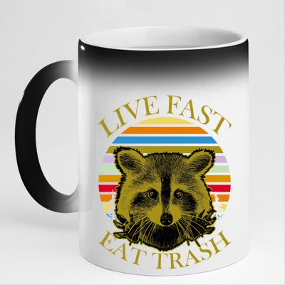 Live Fast Eat Trash 11oz Black Color Changing Mug