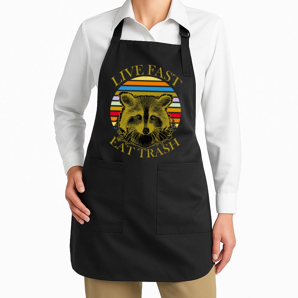 Live Fast Eat Trash Apron