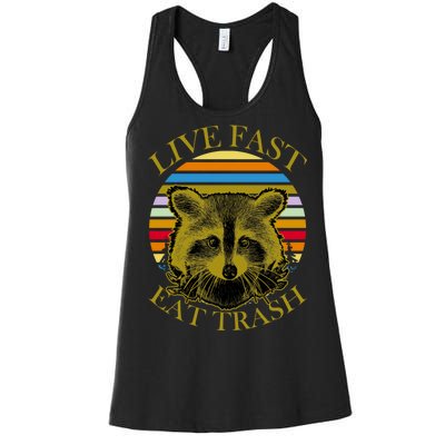 Live Fast Eat Trash Women's Racerback Tank