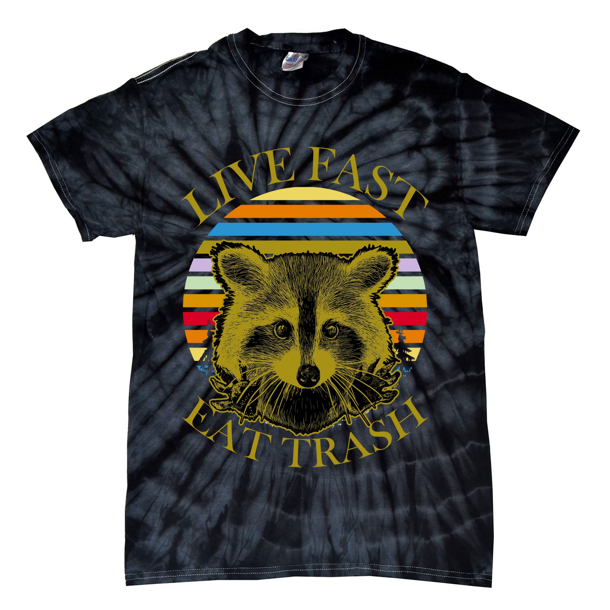 Live Fast Eat Trash Tie-Dye T-Shirt