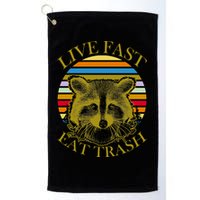Live Fast Eat Trash Golf Towel