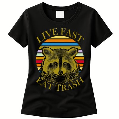 Live Fast Eat Trash Womens T-Shirt