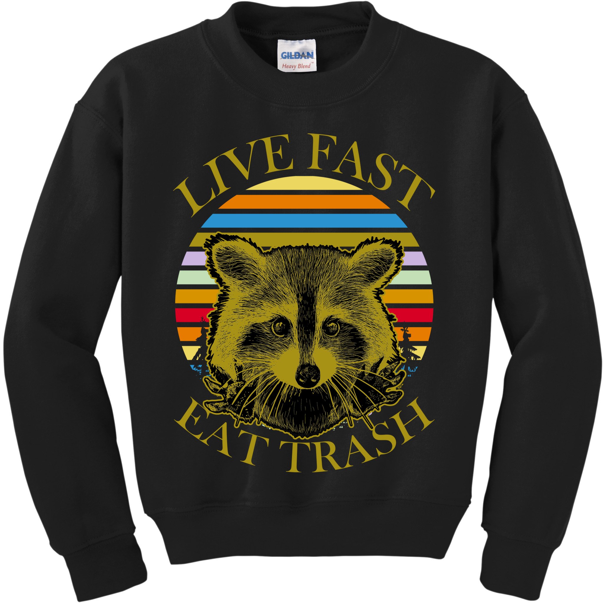 Live Fast Eat Trash Kids Sweatshirt