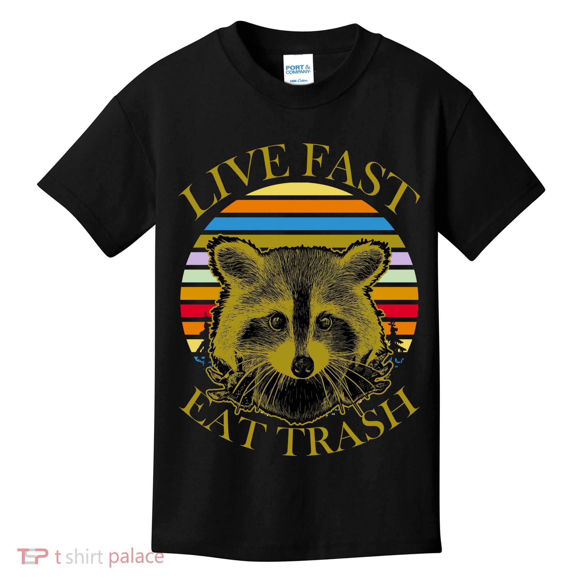 Live Fast Eat Trash Kids T-Shirt