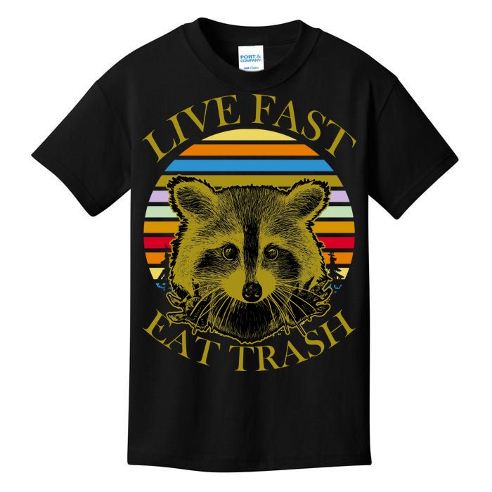 Live Fast Eat Trash Kids T-Shirt