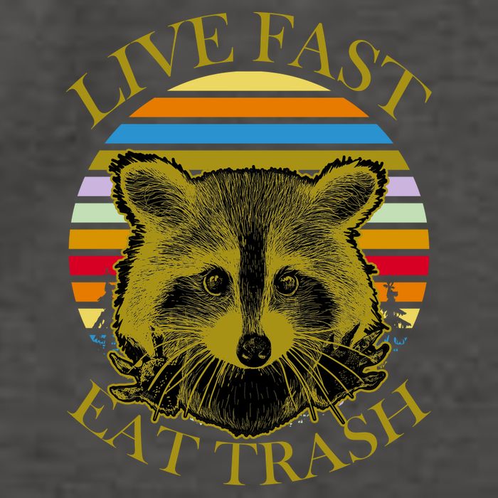 Live Fast Eat Trash Vector Backpack