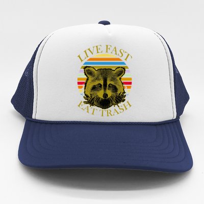 Live Fast Eat Trash Trucker Hat