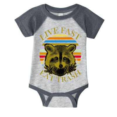 Live Fast Eat Trash Infant Baby Jersey Bodysuit