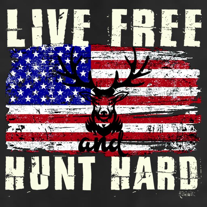 Live Free Hunt Hard 7 Panel Mesh Trucker Snapback Hat