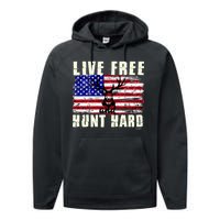 Live Free Hunt Hard Performance Fleece Hoodie