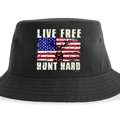 Live Free Hunt Hard Sustainable Bucket Hat