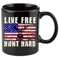 Live Free Hunt Hard 11oz C Handle Ceramic Mug