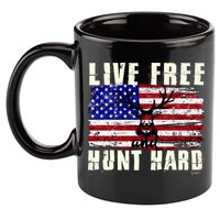 Live Free Hunt Hard 11oz C Handle Ceramic Mug