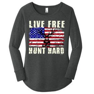 Live Free Hunt Hard Women's Perfect Tri Tunic Long Sleeve Shirt