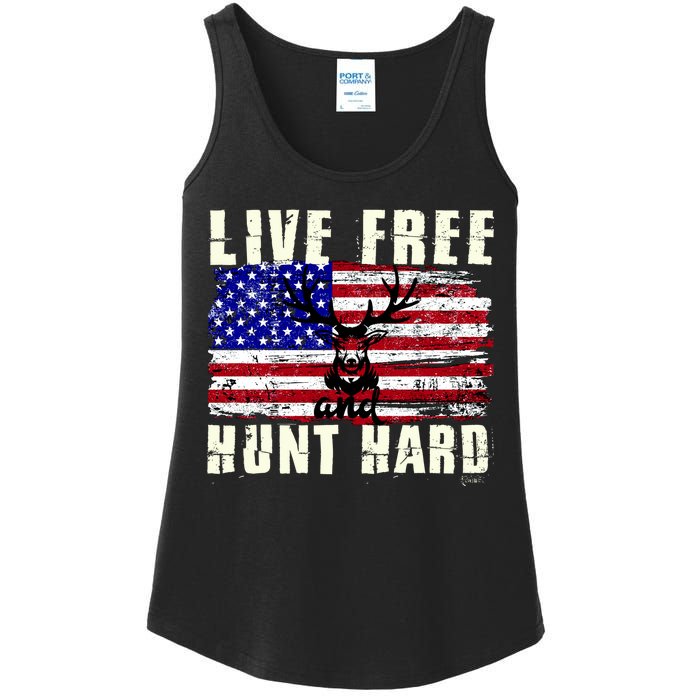 Live Free Hunt Hard Ladies Essential Tank