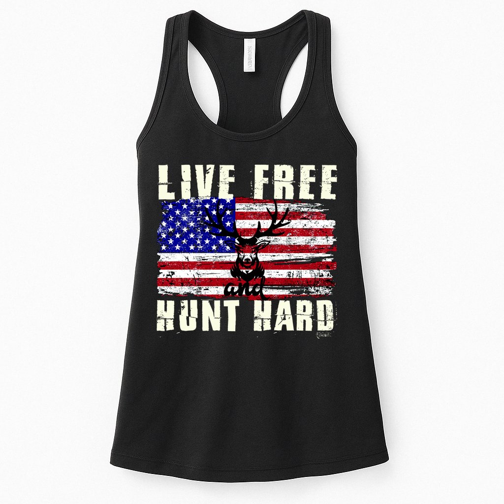 Live Free Hunt Hard Womens Tank Top