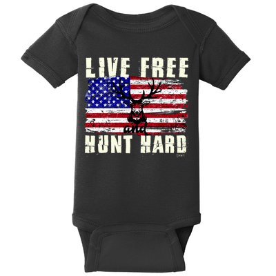 Live Free Hunt Hard Baby Bodysuit