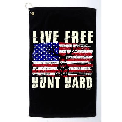 Live Free Hunt Hard Golf Towel