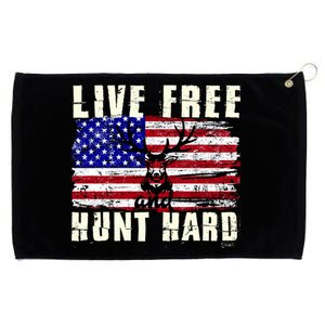 Live Free Hunt Hard Grommeted Golf Towel