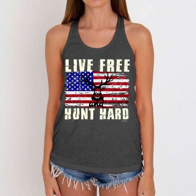 Live Free Hunt Hard Women's Knotted Racerback Tank