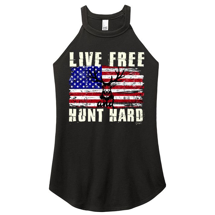 Live Free Hunt Hard Women's Perfect Tri Rocker Tank