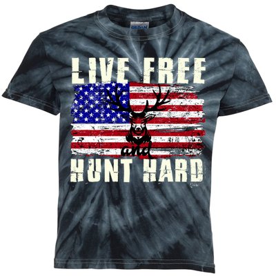 Live Free Hunt Hard Kids Tie-Dye T-Shirt