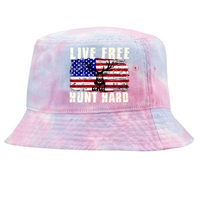 Live Free Hunt Hard Tie-Dyed Bucket Hat