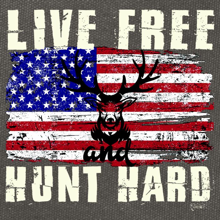 Live Free Hunt Hard Cotton Canvas Backpack