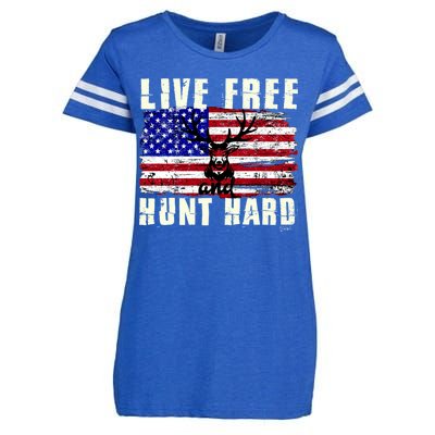 Live Free Hunt Hard Enza Ladies Jersey Football T-Shirt