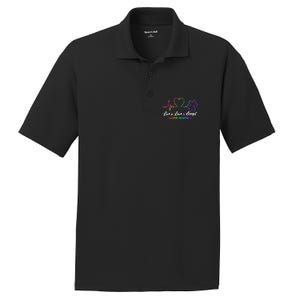 Live Love Accept Autism Awareness Rainbow PosiCharge RacerMesh Polo