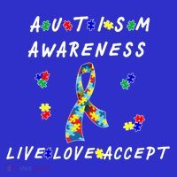 Live Love Accept Autism Puzzle Piece Ribbon T-Shirt