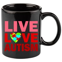 Live Love Autism 11oz C Handle Ceramic Mug