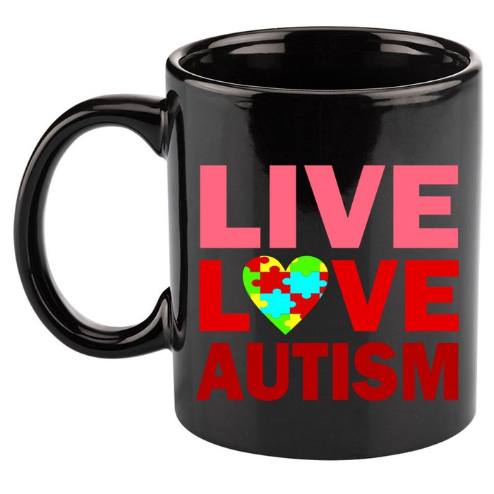 Live Love Autism 11oz C Handle Ceramic Mug